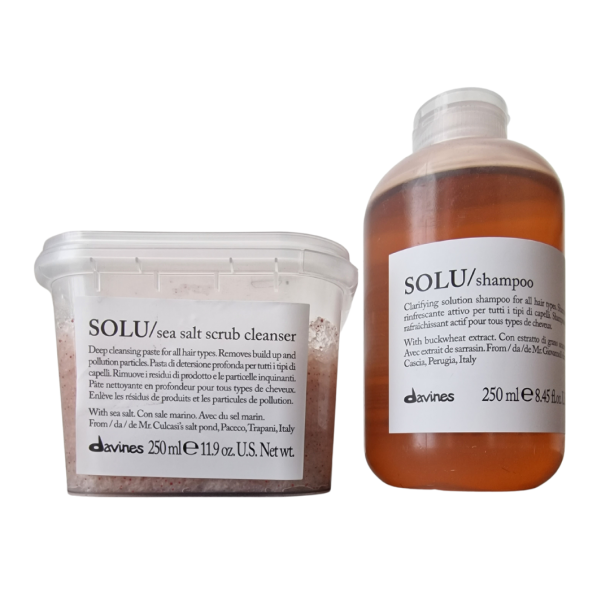 Davines SOLU Shampoo & Sea Salt Scrub Cleanser st