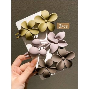 Hrklemmer med blomster (3 stk)