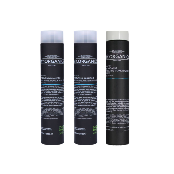 My.Organics Hydrating Trio: Shampoo (Sd Fennikel & Aloe) & Conditioner (Yoghurt)