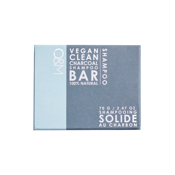 O&M Charcoal Shampoo Bar 70g