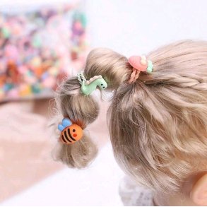 Sm hrelastikker til brn (50 stk)